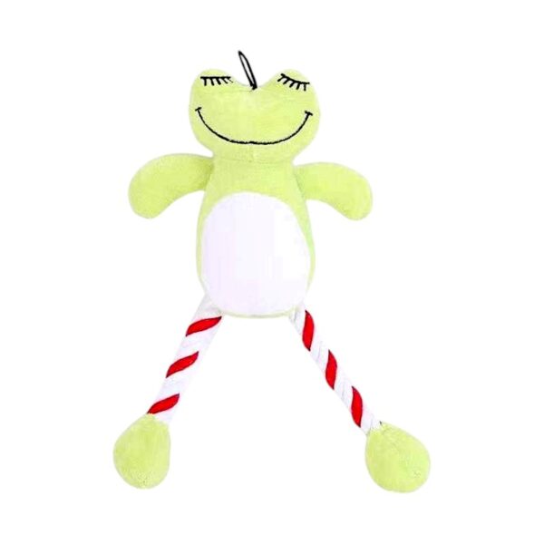 Λούτρινο παιχνίδι σκύλου ζωάκι με σχοινί - 35x20cm - 550683 - GoodFlix