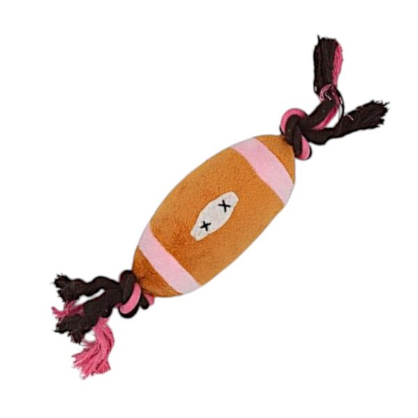 Λούτρινο παιχνίδι σκύλου μπάλα με σχοινί - 34x10cm - 550802 - GoodFlix