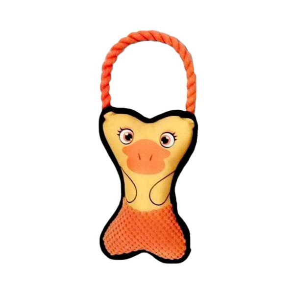 Λούτρινο παιχνίδι σκύλου κόκκαλο με σχοινί - 34x15cm - 550751 - GoodFlix