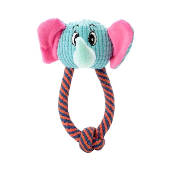 Λούτρινο παιχνίδι σκύλου ζωάκι με σχοινί - 21x13cm - 550757 - GoodFlix