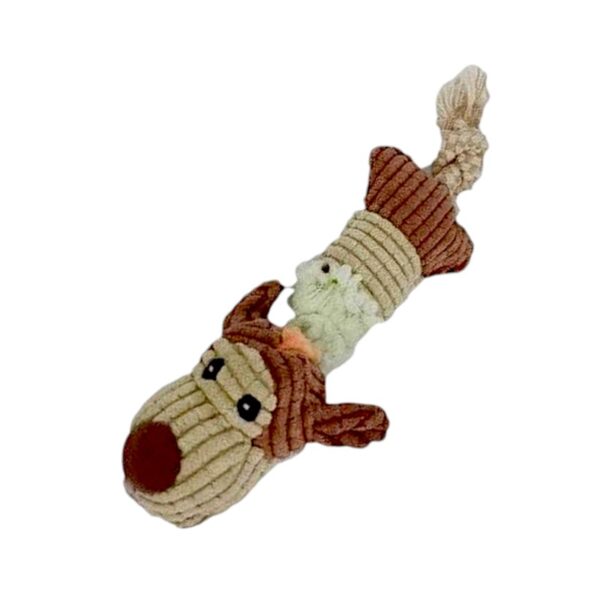 Λούτρινο παιχνίδι σκύλου ζωάκι με σχοινί - 24x7cm - 550760 - GoodFlix