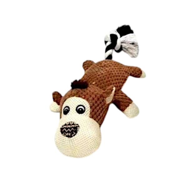 Λούτρινο παιχνίδι σκύλου ζωάκι με σχοινί - 40x10cm - 550814 - GoodFlix