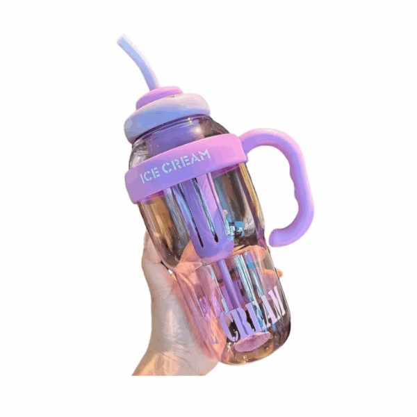 Φορητό παγούρι πλαστικό με καλαμάκι - 1300ml - RTS16 - 590166 - Purple - GoodFlix