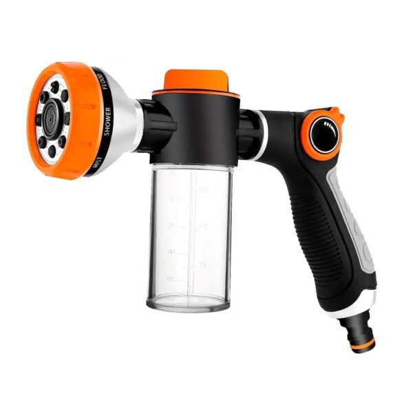 Πιστόλι ποτίσματος για λάστιχο με δοχείο σαπουνιού - 8in1 - 6202 - 615404 - GoodFlix