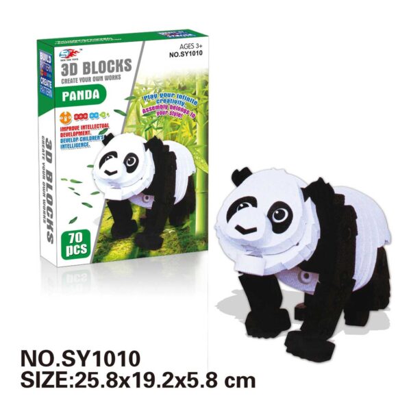 Συναρμολογούμενη φιγούρα Panda DIY 3D - 70pcs - EVASY1010 - 222294 - GoodFlix