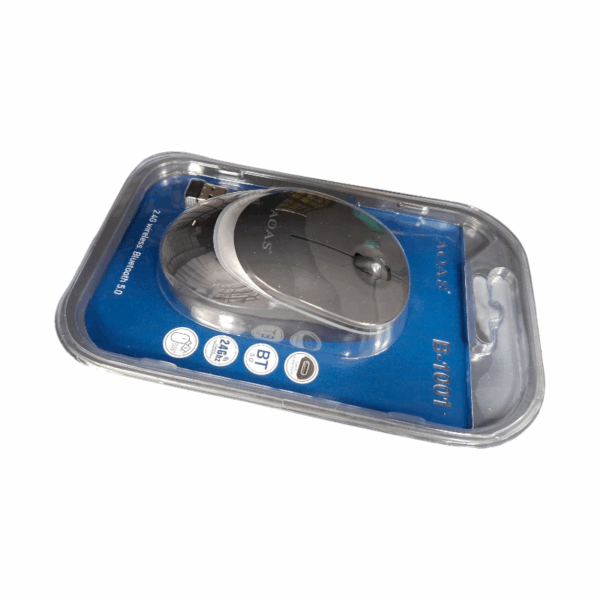 Ασύρματο ποντίκι Η/Υ επαναφορτιζόμενο - 1001 - AOAS - 654665 - Black - GoodFlix