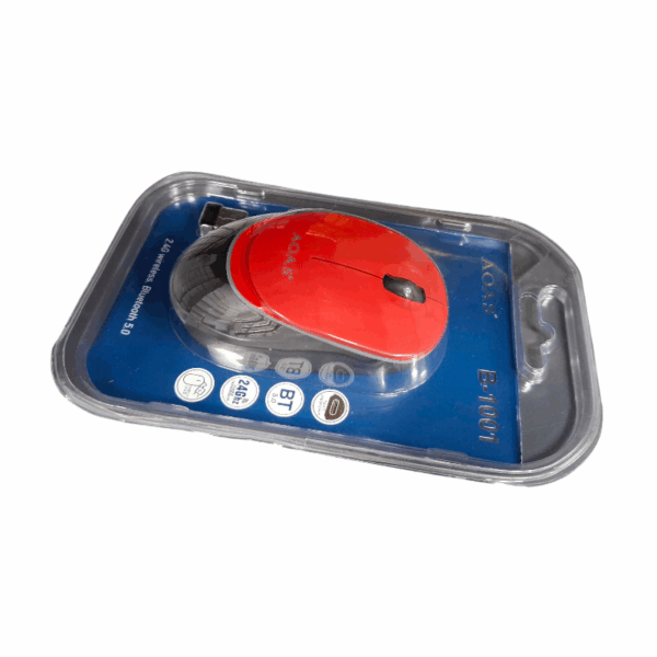 Ασύρματο ποντίκι Η/Υ επαναφορτιζόμενο - 1001 - AOAS - 654665 - Red - GoodFlix