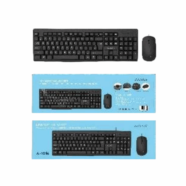 Ενσύρματο πληκτρολόγιο και ποντίκι Η/Υ - A1016 - AOAS - 654900 - GoodFlix