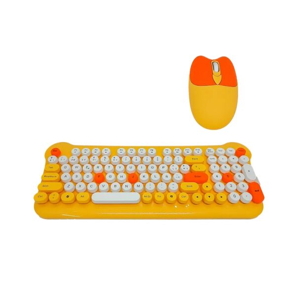 Ασύρματο πληκτρολόγιο και ποντίκι Η/Υ - AS212 - AOAS - 655006 - Yellow - GoodFlix