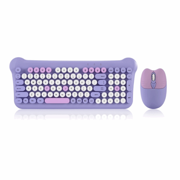 Ασύρματο πληκτρολόγιο και ποντίκι Η/Υ - AS212 - AOAS - 655006 - Purple - GoodFlix