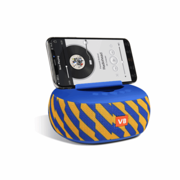 Ασύρματο ηχείο Bluetooth με βάση smarphone - V8 - 716880 - Yellow Blue - GoodFlix