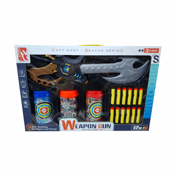 Παιδικό όπλο-τσεκούρι στόχου με μαλακές σφαίρες - SP12537-15 - 730130 - GoodFlix