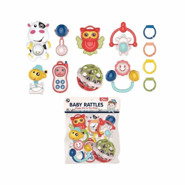 Σετ βρεφικές κουδουνίστρες & μασητικά – BM6200-112 - 12pcs - 730303 - GoodFlix