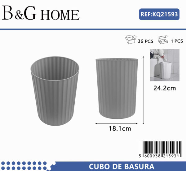 Κάδος απορριμμάτων μπάνιου πλαστικός - Grey - 21599 - GoodFlix