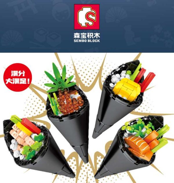 Σετ κατασκευών DIY με τουβλάκια - Sushi - 601407/601410 - 359898 - GoodFlix