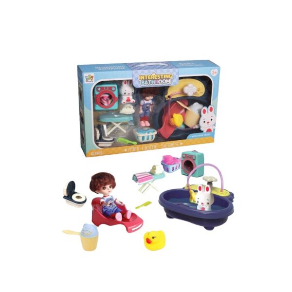 Σετ κούκλα με αξεσουάρ μπάνιου και φροντίδας - 669-603D - 805008 - GoodFlix