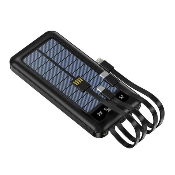 Powerbank με ηλιακό πάνελ - 4in1 - 10.000mah - KJ495 - 810378 - Black - GoodFlix