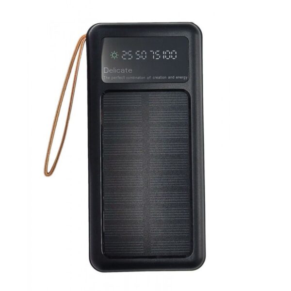 Powerbank με ηλιακό πάνελ - 4in1 - 10.000mah - Y179 - 810385 - Black - GoodFlix