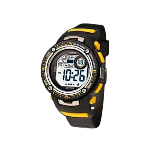 Ψηφιακό ρολόι χειρός - LS158 - Lasika - 817384 - Black/Yellow - GoodFlix