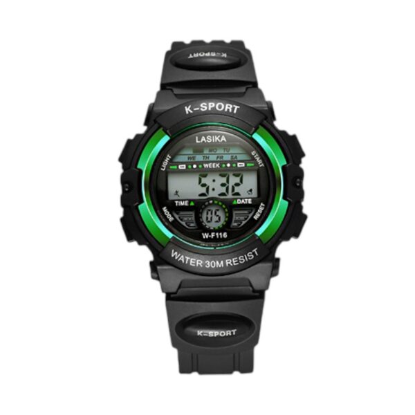 Ψηφιακό ρολόι χειρός - LS116 - Lasika - 817407 - Black/Green - GoodFlix