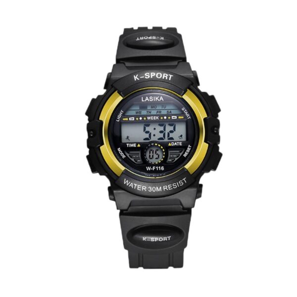Ψηφιακό ρολόι χειρός - LS116 - Lasika - 817407 - Black/Gold - GoodFlix