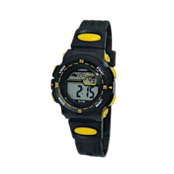 Παιδικό ψηφιακό ρολόι χειρός - LS85 - Lasika - 817421 - Black/Yellow - GoodFlix