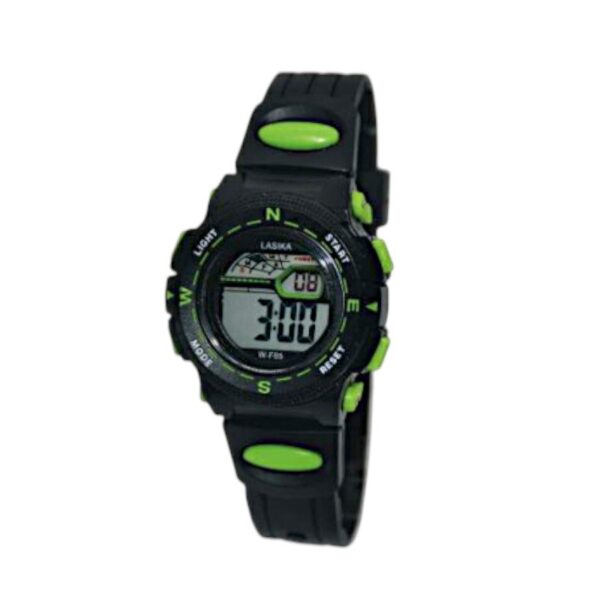 Παιδικό ψηφιακό ρολόι χειρός - LS85 - Lasika - 817421 - Black/Green - GoodFlix