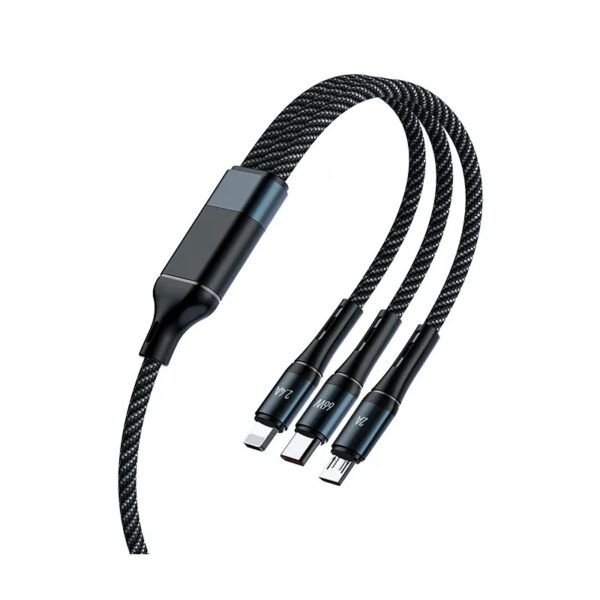 Καλώδιο φόρτισης & data 3in1 - Fast Charge - CL-972 - 1.2m - AWEI - 888155 - Black - GoodFlix