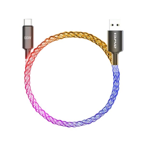 Καλώδιο φόρτισης & data με φωτισμό - Fast Charge - Type-C - CL-127T - 66W - AWEI - 887868 - GoodFlix
