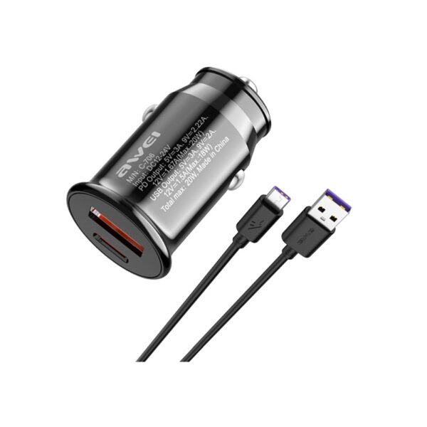 Φορτιστής αναπτήρα αυτοκινήτου - Quick Charger - C706 - AWEI - 888421 - GoodFlix