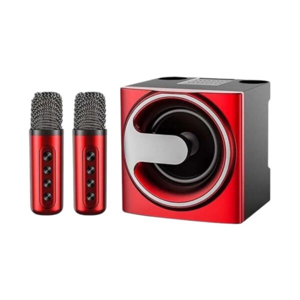 Ασύρματο ηχείο Bluetooth με 2 μικρόφωνα Karaoke - YS-207 - 887196 - Red - GoodFlix