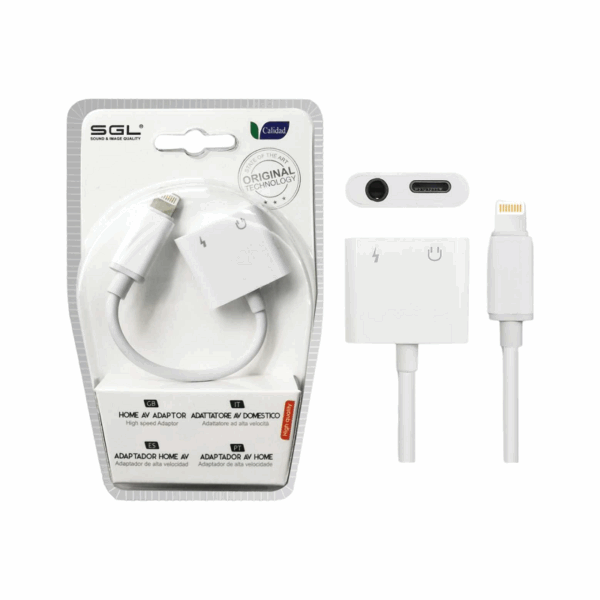 Αντάπτορας για iOs 2in1 - Lightning σε έξοδο Jack & φόρτισης - T58 - 096070 - GoodFlix