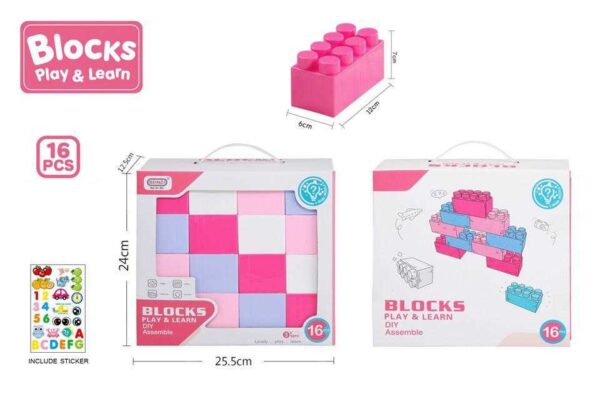 Σετ κατασκευών DIY με τουβλάκια - 16pcs - 6681-5 - 493467 - GoodFlix