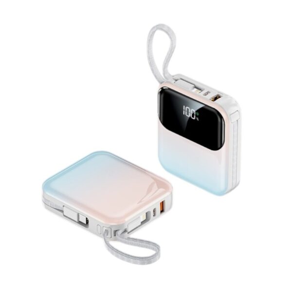 Powerbank Mini - Fast Charge - 10.000mah - DX337 - 813669 - Blue/Pink - GoodFlix