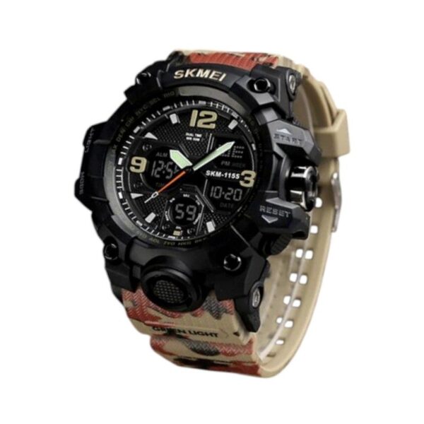 Ψηφιακό/αναλογικό ρολόι χειρός – Skmei - 1155 - Army Red - GoodFlix