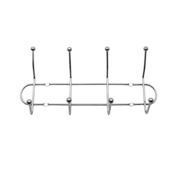 Μεταλλική επιτοίχια κρεμάστρα 4 θέσεων - 26399 - GoodFlix