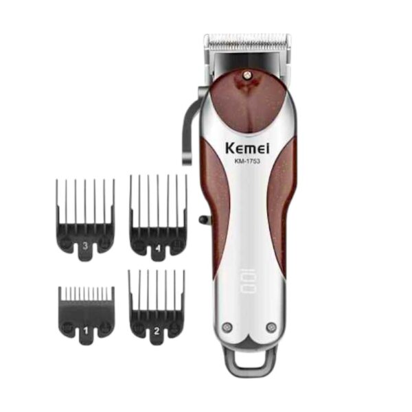 Κουρευτική μηχανή - KM-1753 - Kemei - Silver/Red - GoodFlix