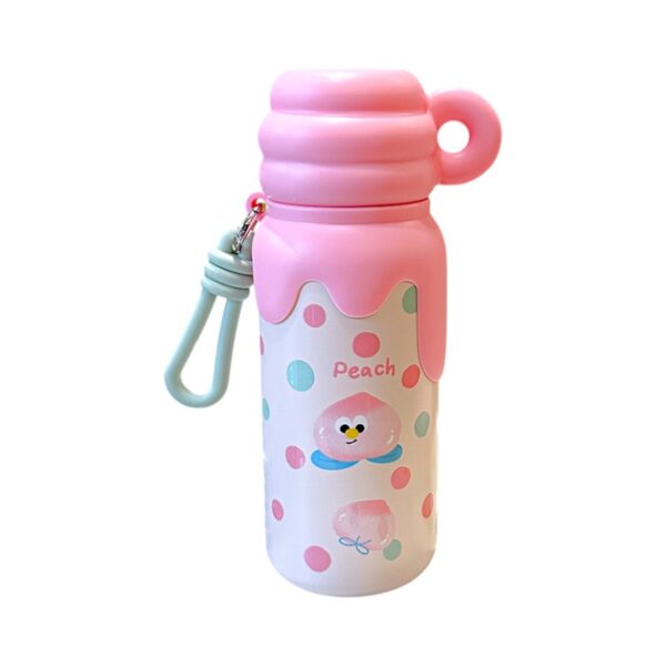 Παιδικό παγούρι-θερμός με κούπα - 420ml - 340908 - Pink - GoodFlix