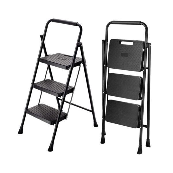 Πτυσσόμενη σκάλα-σκαμπό σιδερένια - 109-3 - 617471 - GoodFlix