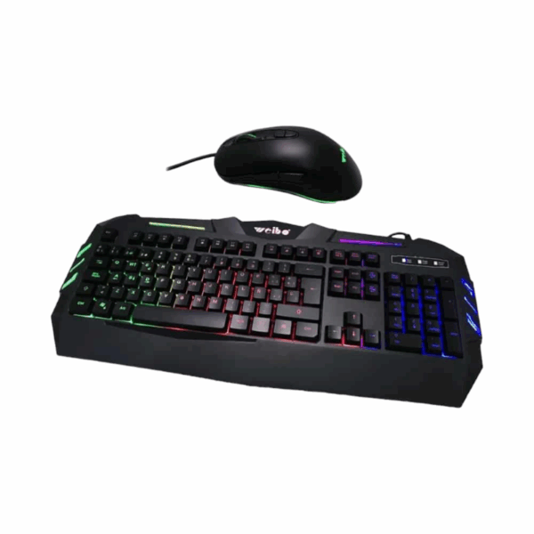 Ενσύρματο πληκτρολόγιο και ποντίκι Gaming - LED RGB - WB520 - Weibo - 655204 - GoodFlix