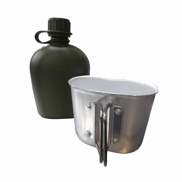 Στρατιωτική καραβάνα με παγούρι - 920007 - Green - GoodFlix