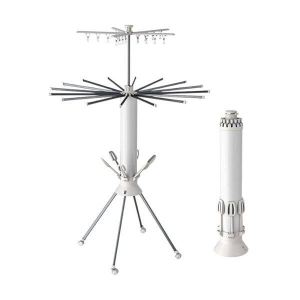 Πτυσσόμενη κρεμάστρα δαπέδου & απλώστρα ρούχων τροχήλατη - 12001-3 - 114258 - GoodFlix