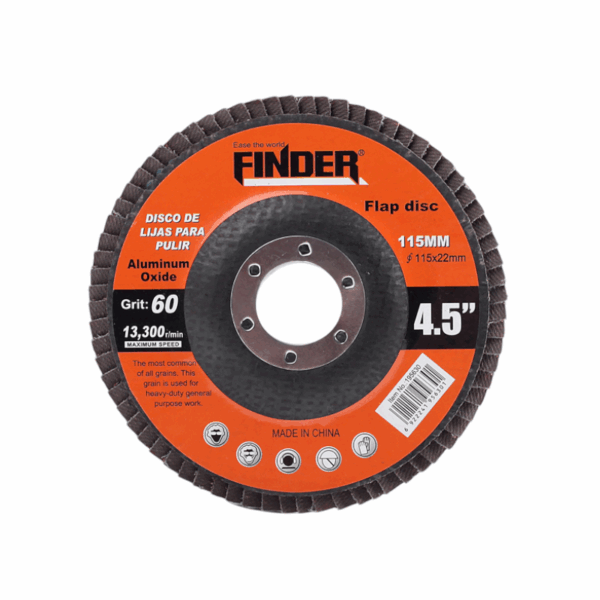 Πολύπτερο λείανσης μετάλλου για γωνιακό τροχό - 115mm/4.5"/P60 - Finder - 195630 - GoodFlix
