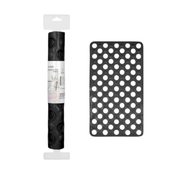 Αντιολισθητικό πατάκι μπάνιου - 6C - 36x66cm - Black - 21081 - GoodFlix