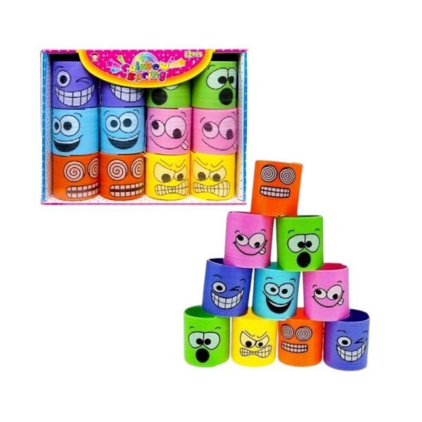 Σετ ελατήρια πολύχρωμα με φατσούλες - 12pcs - B1219-2G - 215292 - GoodFlix