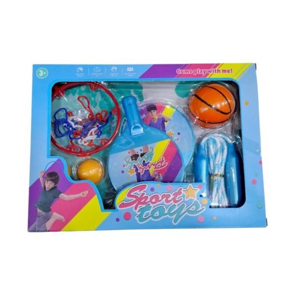 Παιδικό σετ άθλησης - Ping Pong - Μπάσκετ - Σχοινάκι - 215581 - Blue - GoodFlix