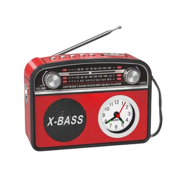 Επαναφορτιζόμενο ραδιόφωνο Retro με Bluetooth - PR-1002BT - 241434 - Red - GoodFlix