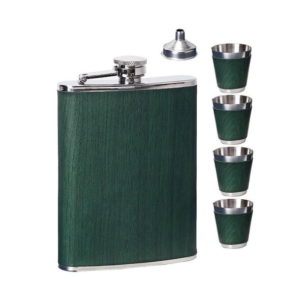 Σετ φλασκί ποτού με ποτήρια - JH-4 - 270799 - Green - GoodFlix