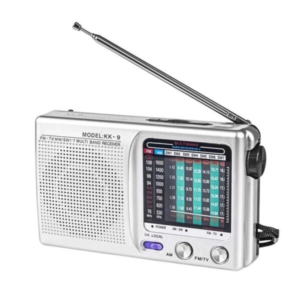 Φορητό ραδιόφωνο μπαταρίας - KK9 - 837096 - Silver - GoodFlix