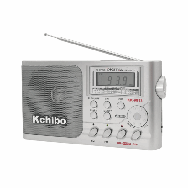 Φορητό ραδιόφωνο με ξυπνητήρι - KK9913 - 410454 - Silver - GoodFlix